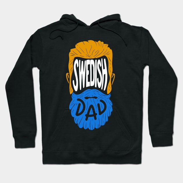 Swedish Dad - Vintage Beard Gift Hoodie by biNutz